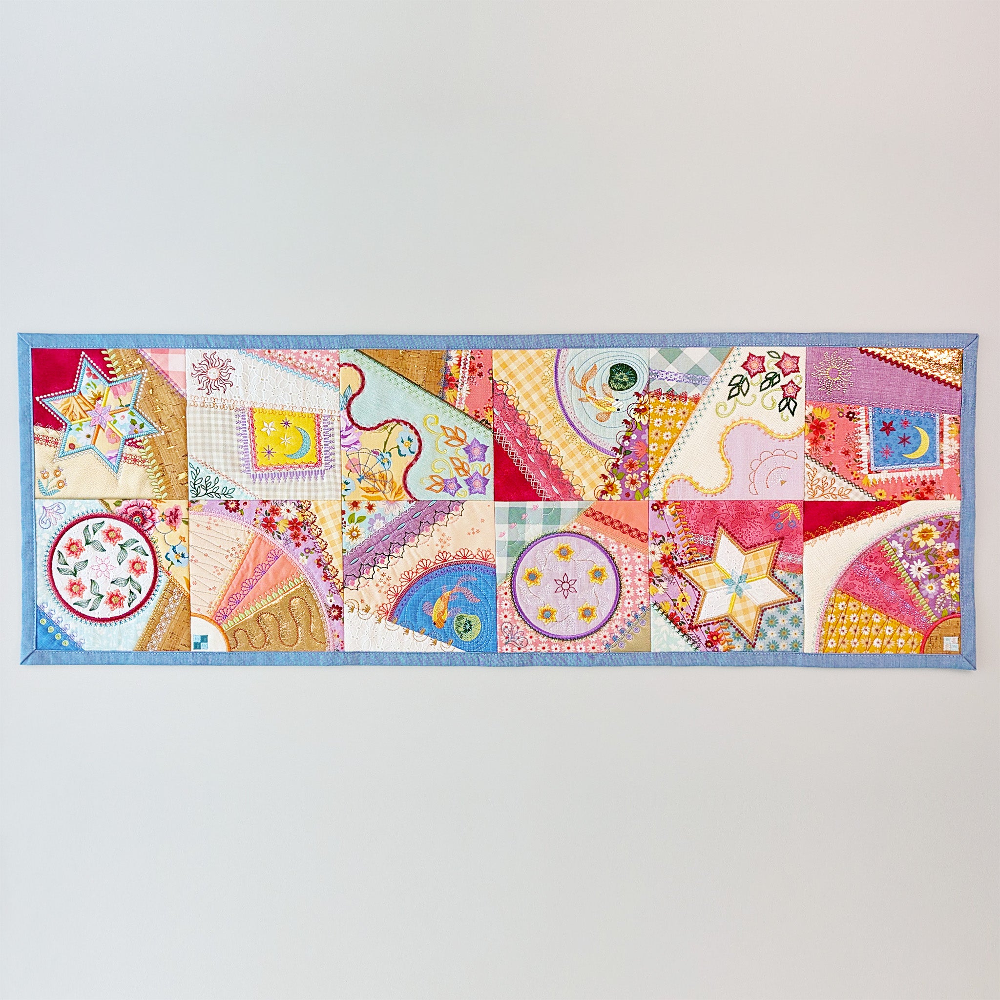 Crazy Patchwork Runner In the hoop machine embroidery designs