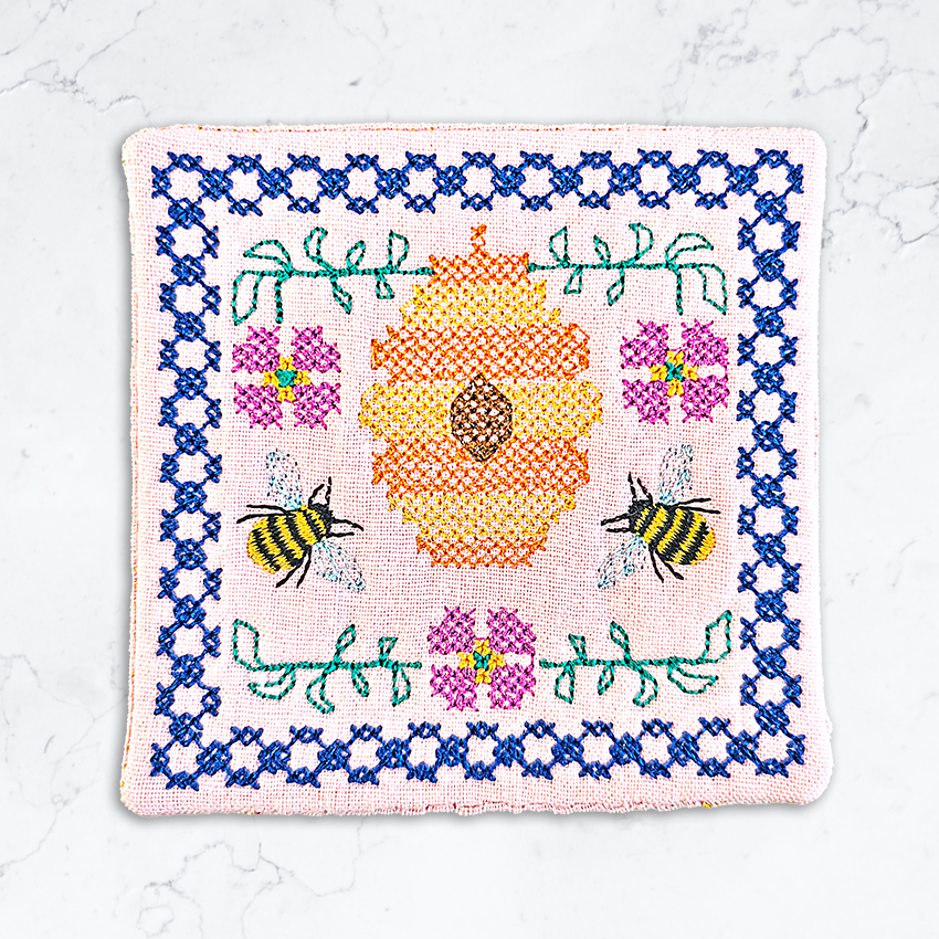 Cross Stitch Coaster 