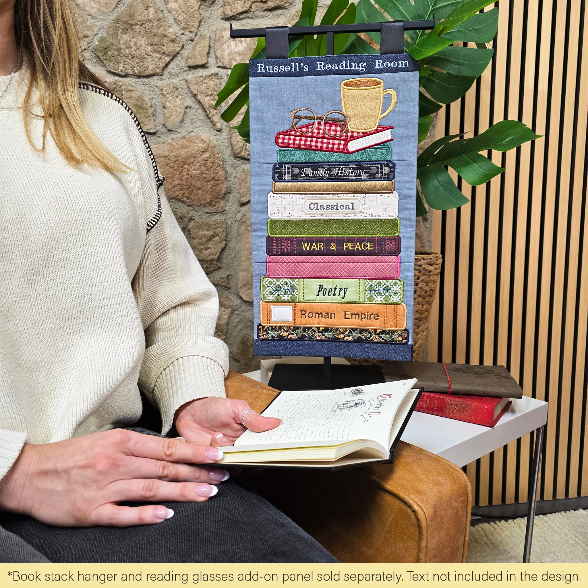 Book Stack Reading Glasses Add-on Block