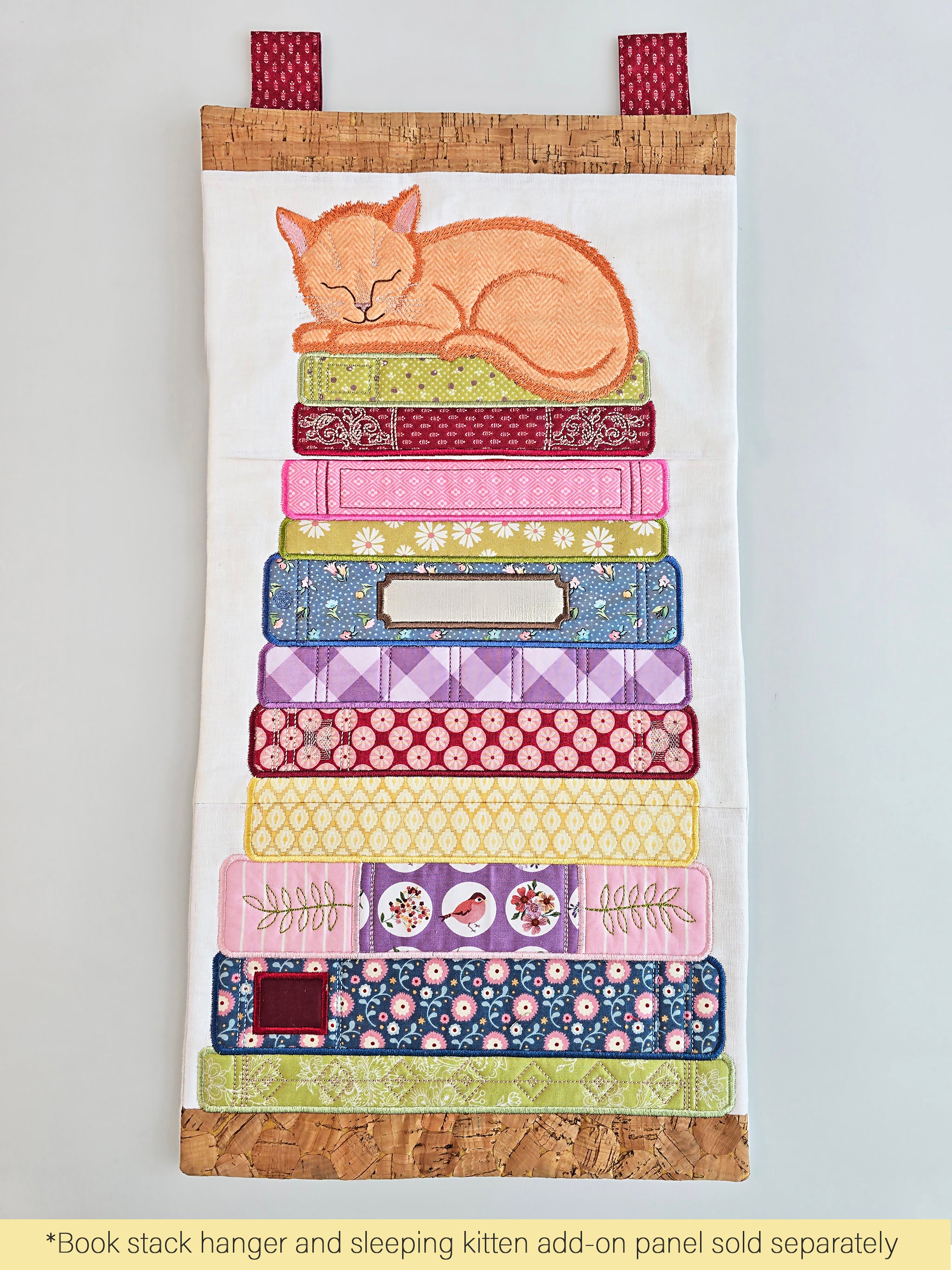 Book Stack Sleeping Kitten Add-on Block