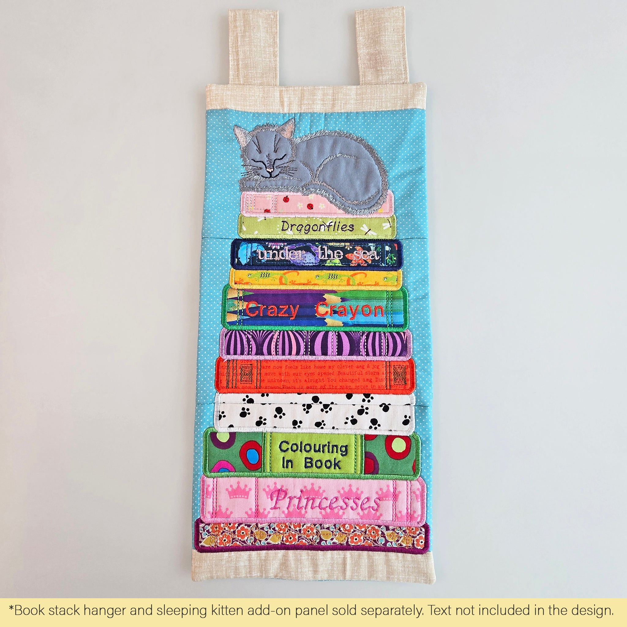 Book Stack Sleeping Kitten Add-on Block