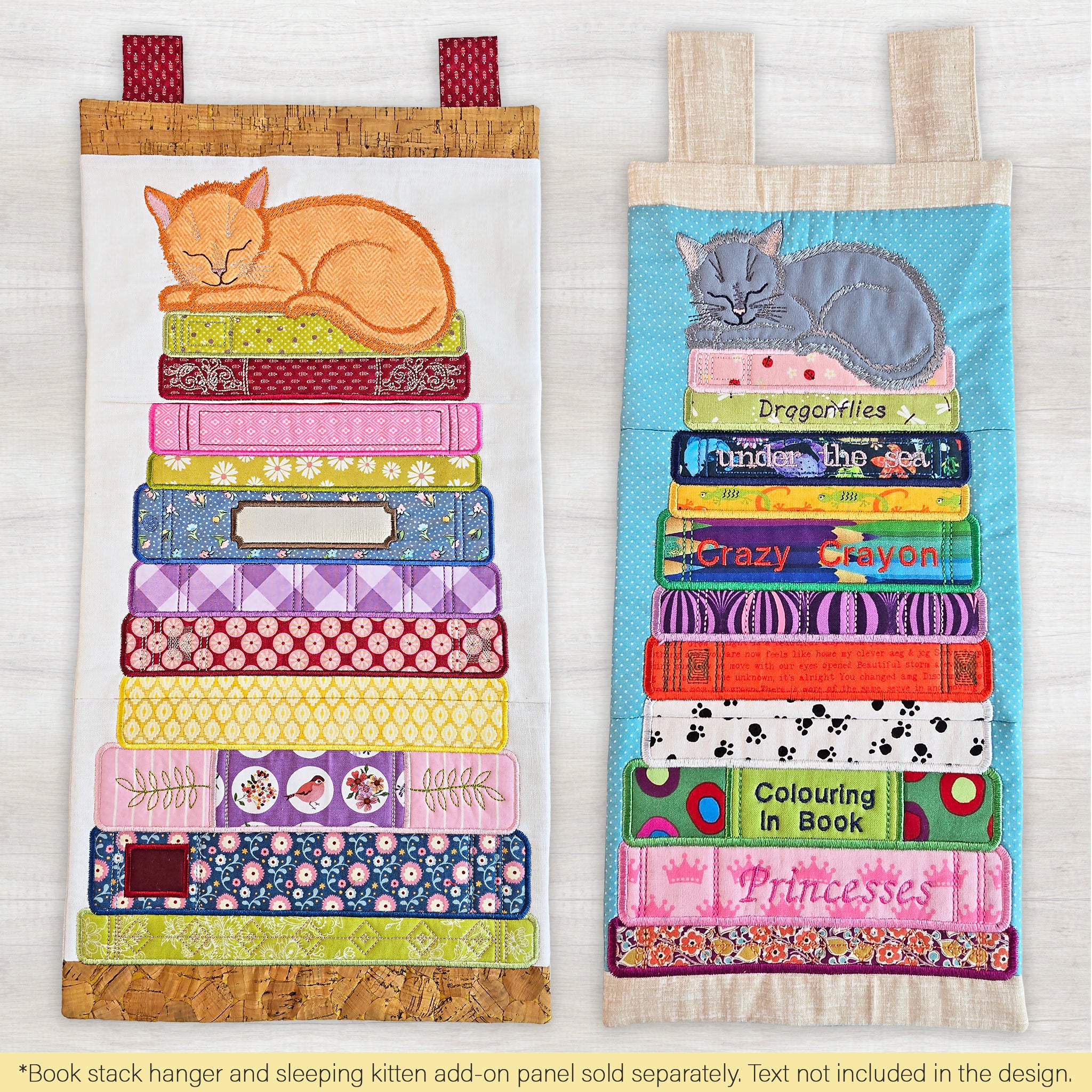 Book Stack Sleeping Kitten Add-on Block