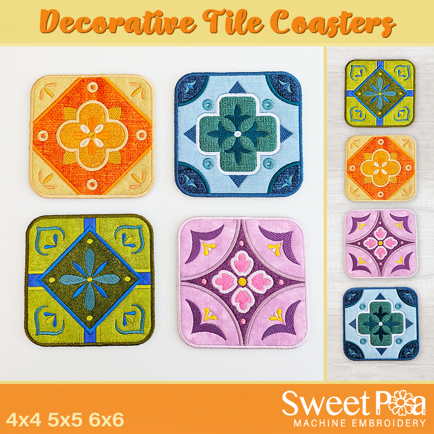 Decorative Tile Coasters