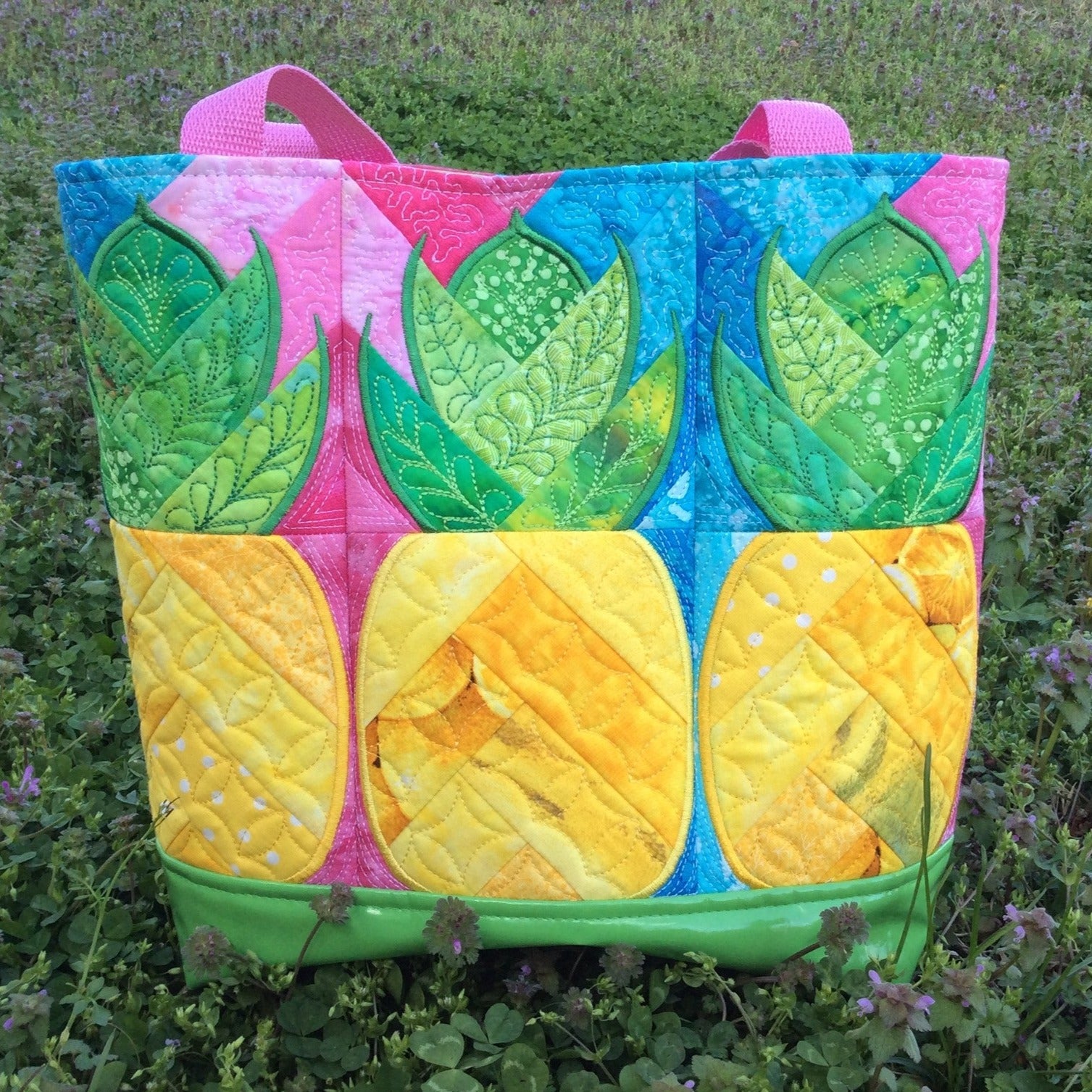 Herringbone Pineapple Blocks/Tote Bag 4x4 5x5 6x6