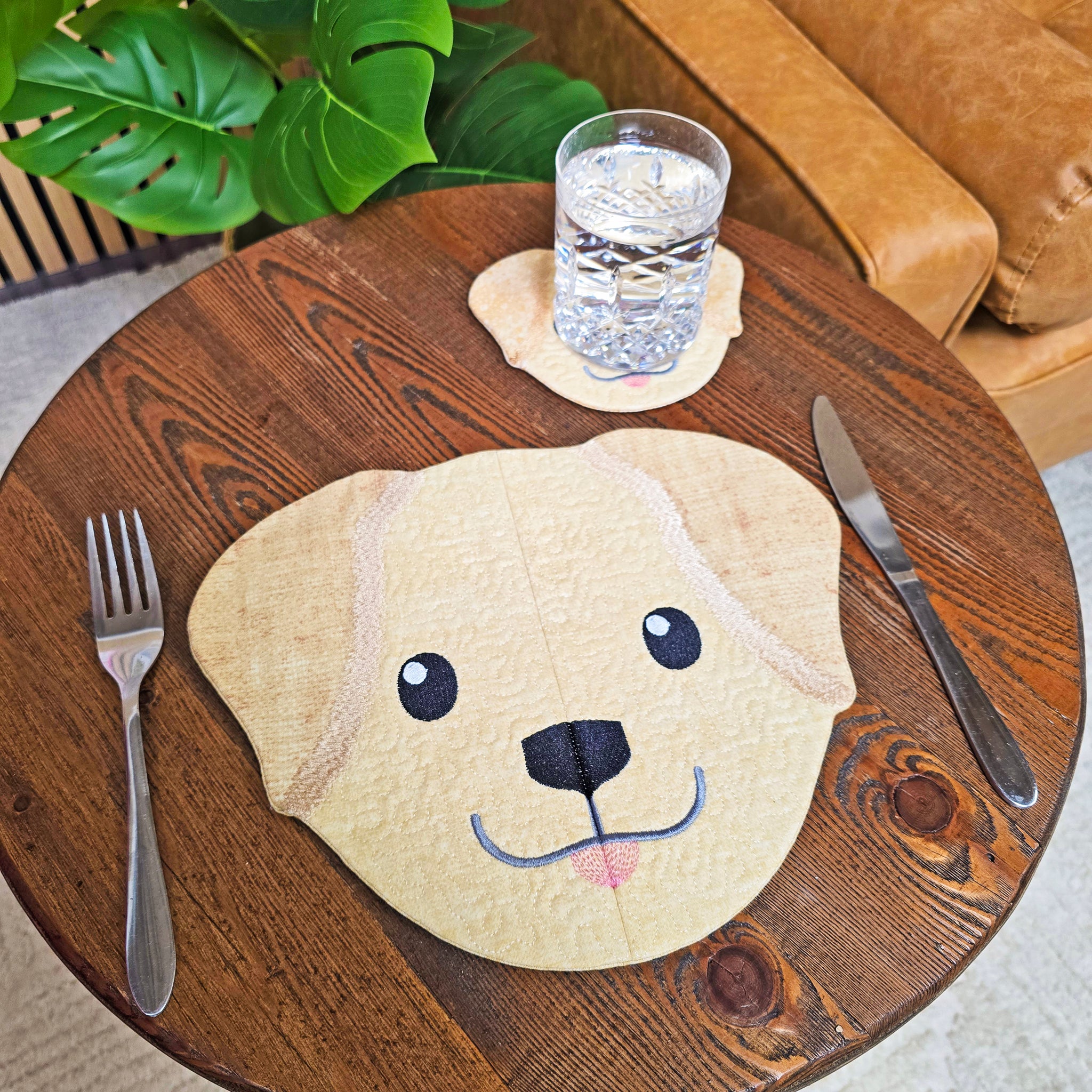 Dog Placemats In the hoop machine embroidery designs
