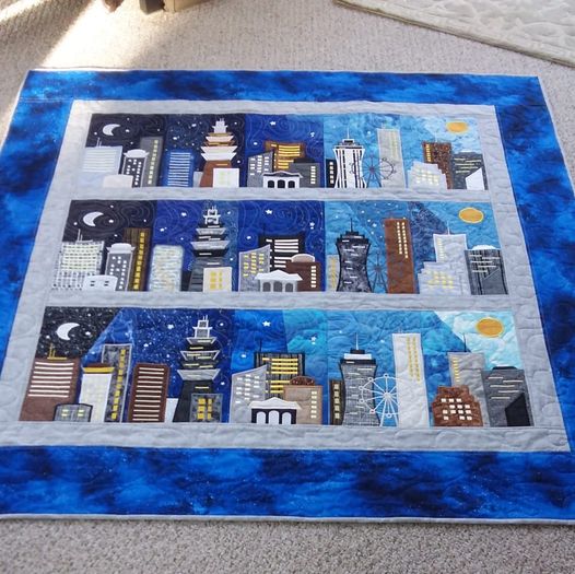 Cityscape Table Runner 5x7 6x10 8x12