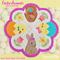Easter animals, table centre, centrepiece, in the hoop, machine embroidery, rabbits, chicks, eggs