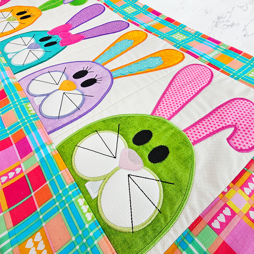 Easter Bunny Table Runner 5x7 6x10 8x12