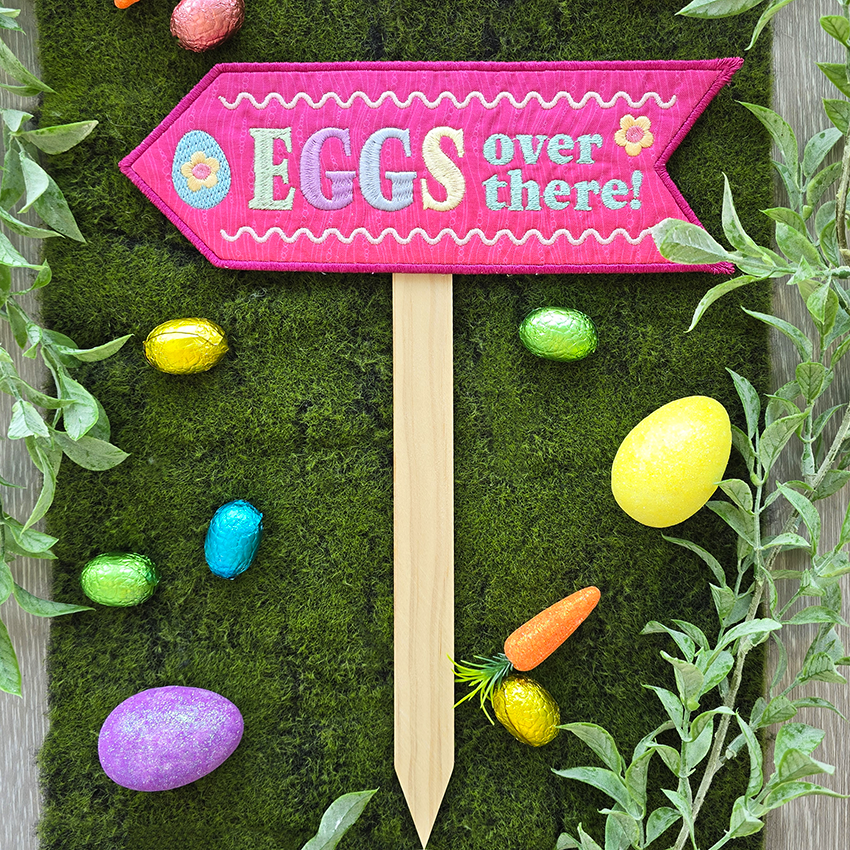 Easter Egg Hunt Hanger or Markers In the hoop machine embroidery designs
