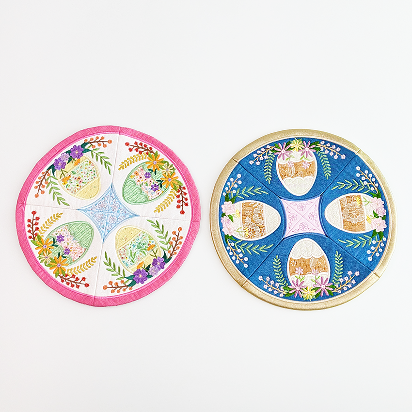 Easter Egg Table Centre In the hoop machine embroidery designs