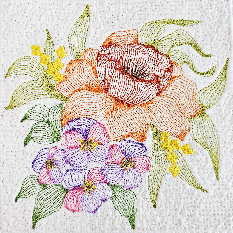 Embroidered Flowers 3 Embroidery Design