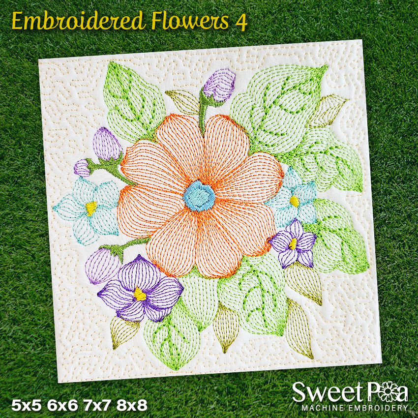 Embroidered Flowers 4