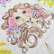 Embroidered Lion with Flowers 5x5 6x6 7x7 8x8 - Sweet Pea In The Hoop Machine Embroidery Design