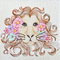 Embroidered Lion with Flowers 5x5 6x6 7x7 8x8 - Sweet Pea In The Hoop Machine Embroidery Design