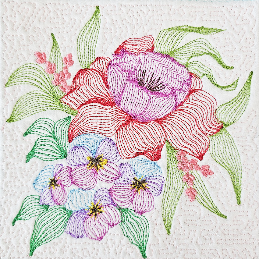 Embroidered Flowers 3