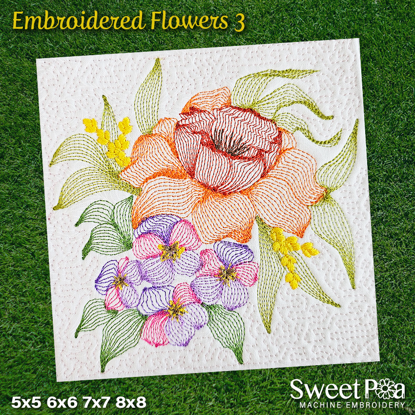 Embroidered Flowers 3