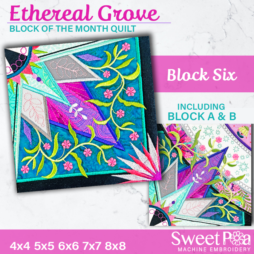 bom ethereal grove quilt block 6