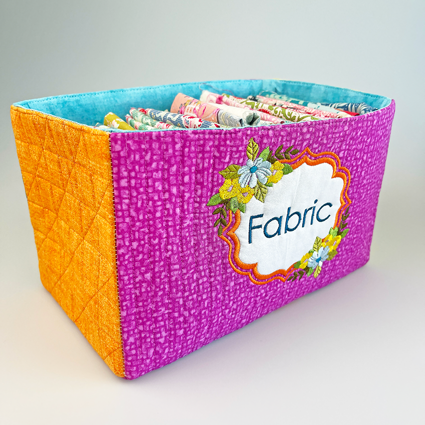 fabric box label long side