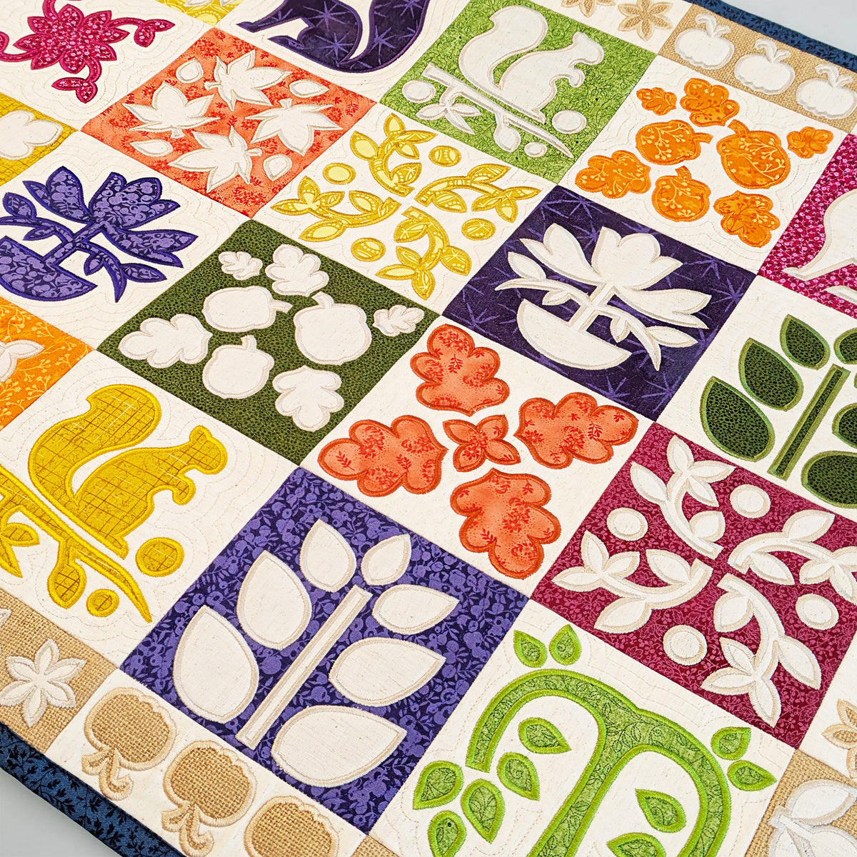 Fall Contrast Quilt In the hoop machine embroidery designs