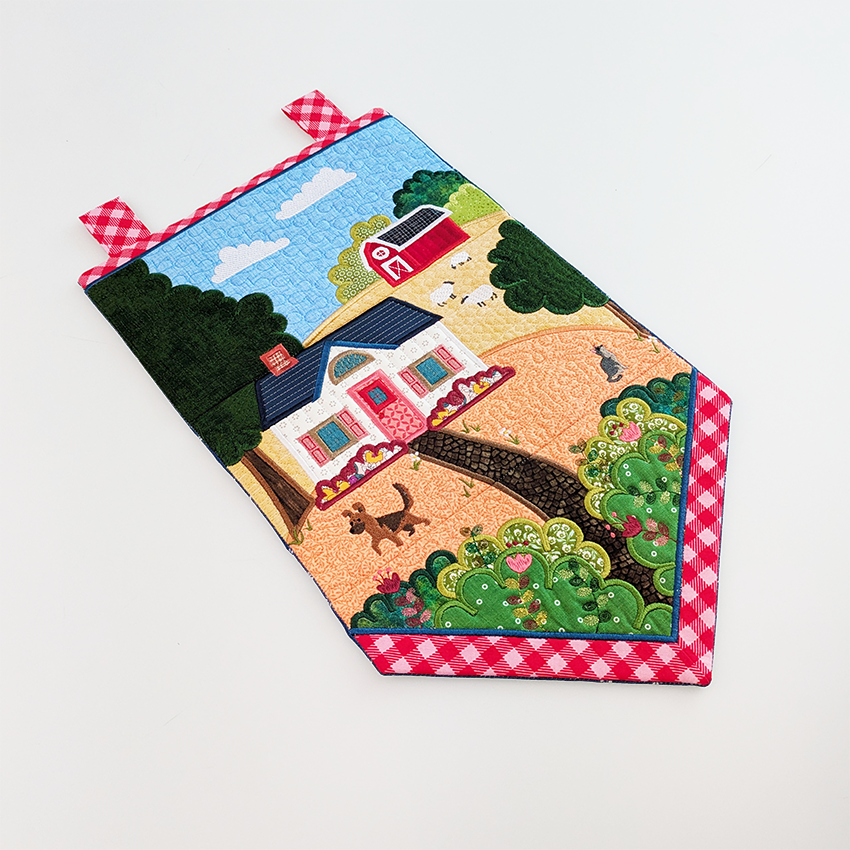 Farmhouse Scene Hanger ITH Design angled