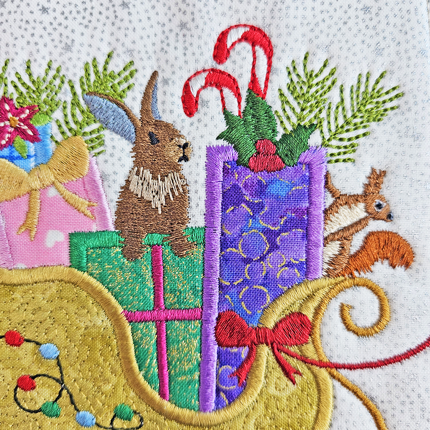 BOW Christmas Festive Things Quilt - Block 7