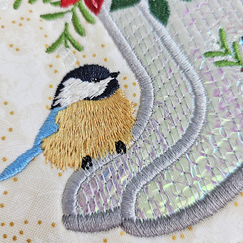 festive things block 4 bird close up