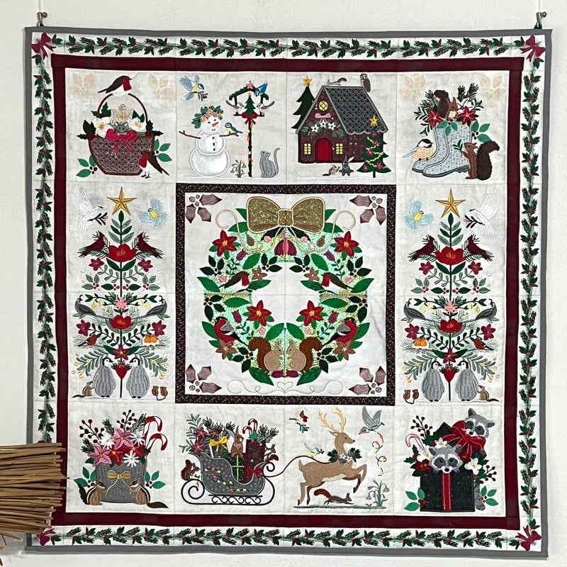 BOW Christmas Festive Things Quilt - Bulk Pack - Sweet Pea In The Hoop Machine Embroidery Design