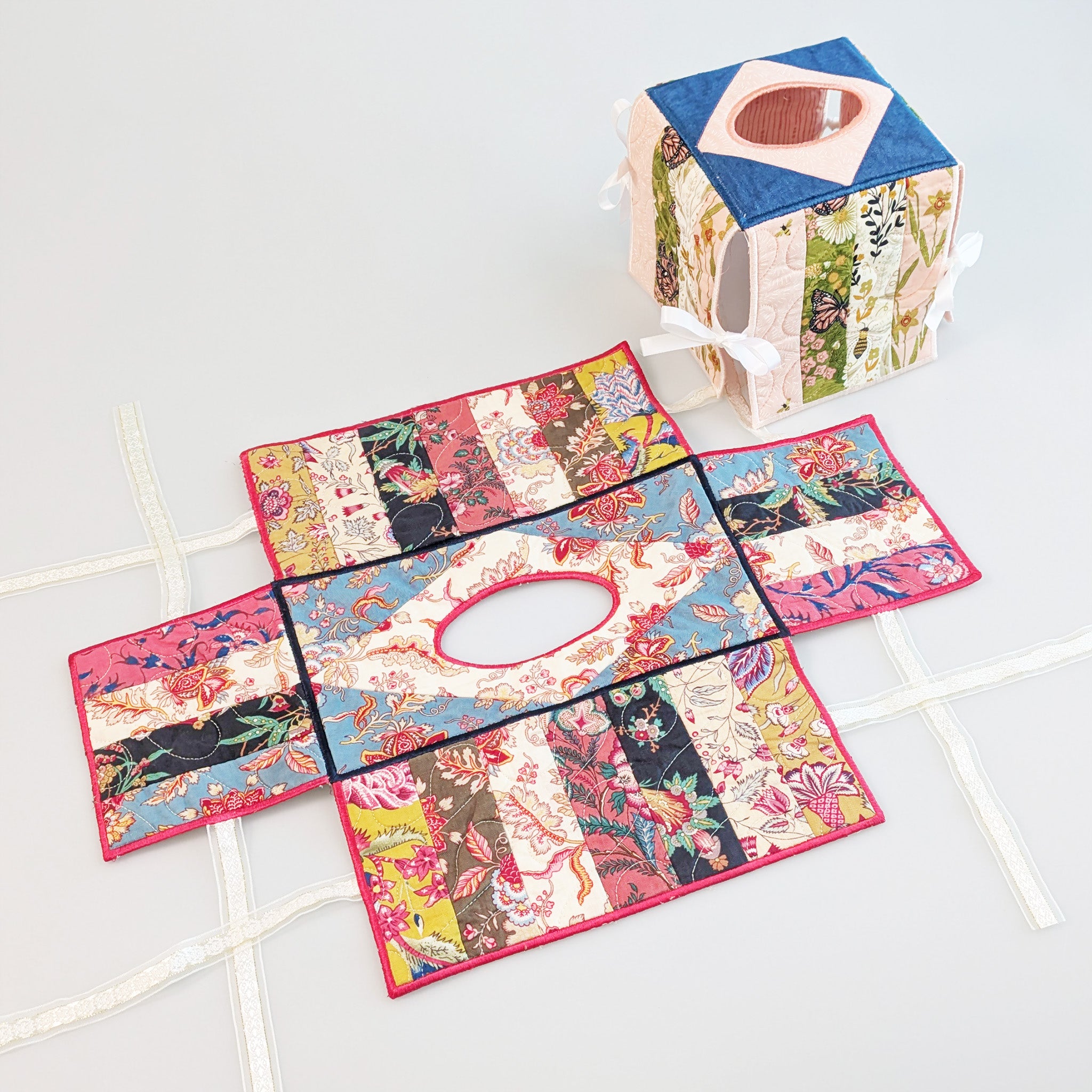 Flip and Fold Tissue Box In the hoop machine embroidery designs