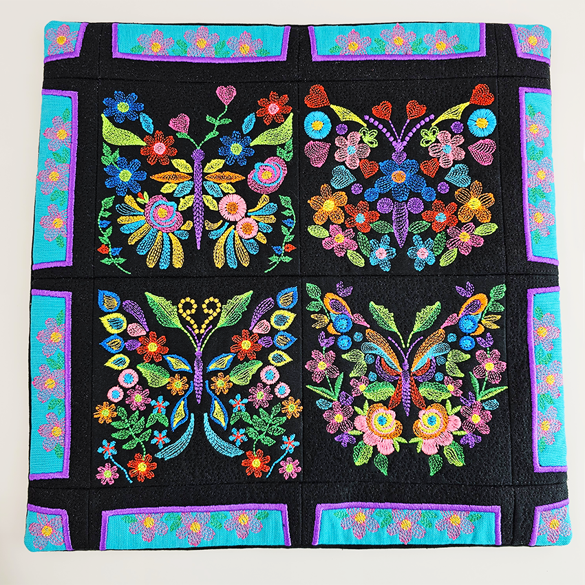 Floral Butterfly Cushion