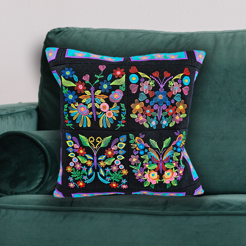 Floral Butterfly Cushion