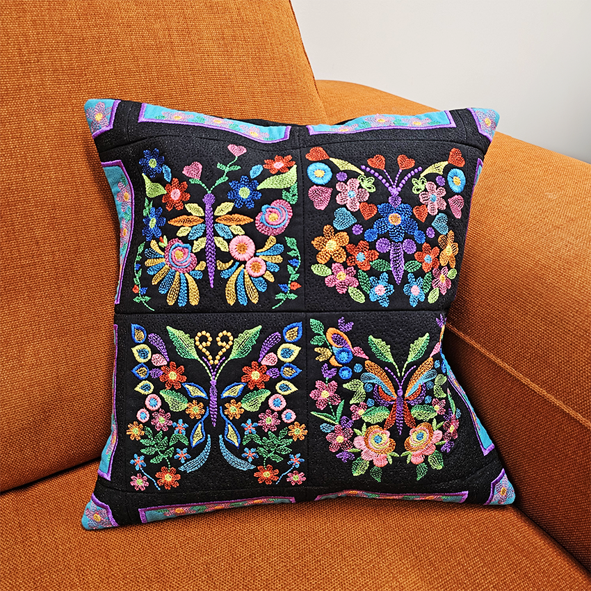 Floral Butterfly Cushion