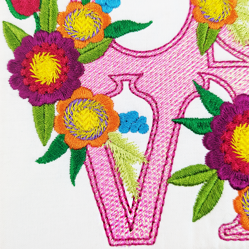 Floral Love Embroidery or Coaster 5x5 6x6 7x7 8x8 - Sweet Pea In The Hoop Machine Embroidery Design