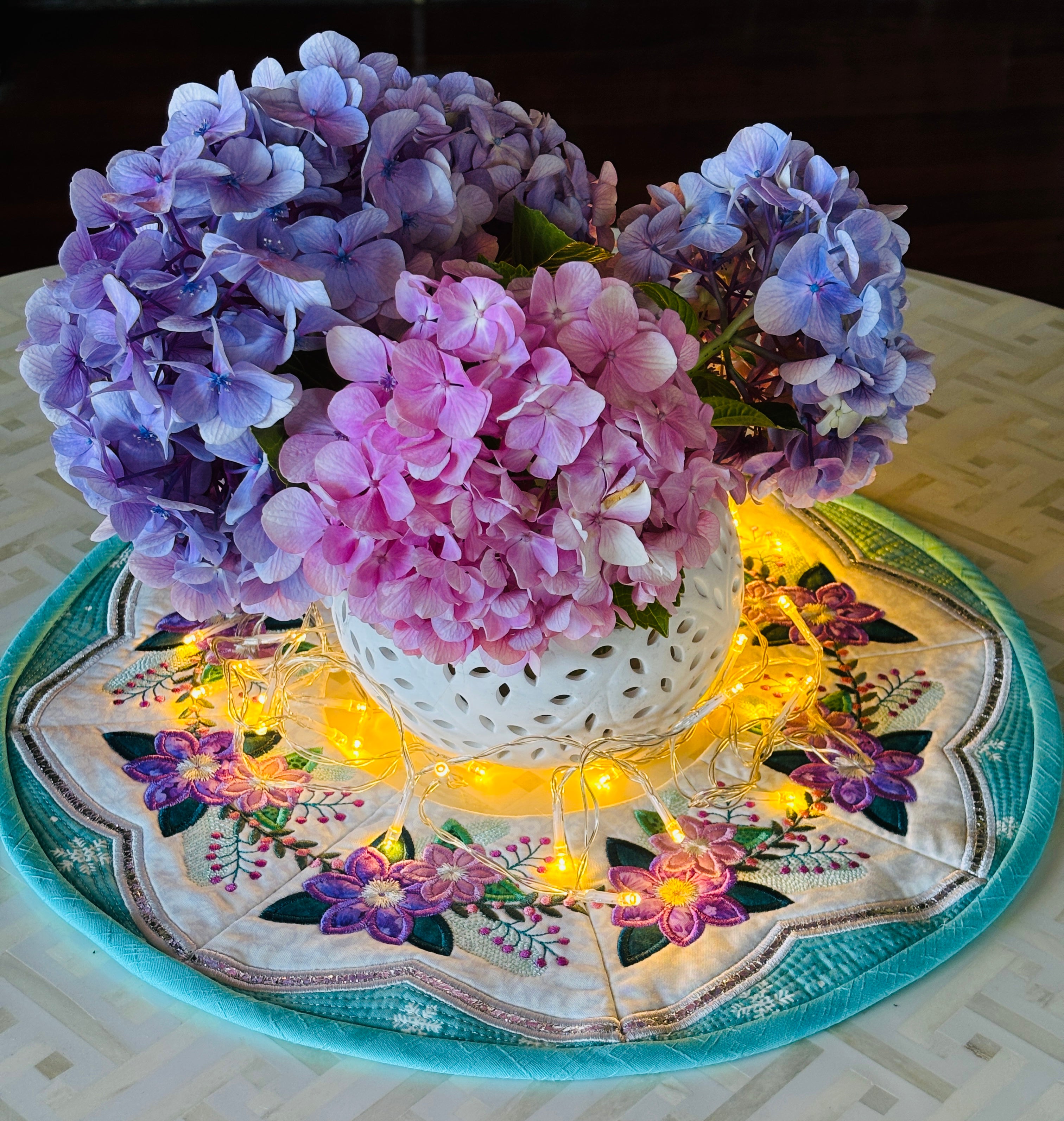 Floral Christmas Wreath or Table Centre