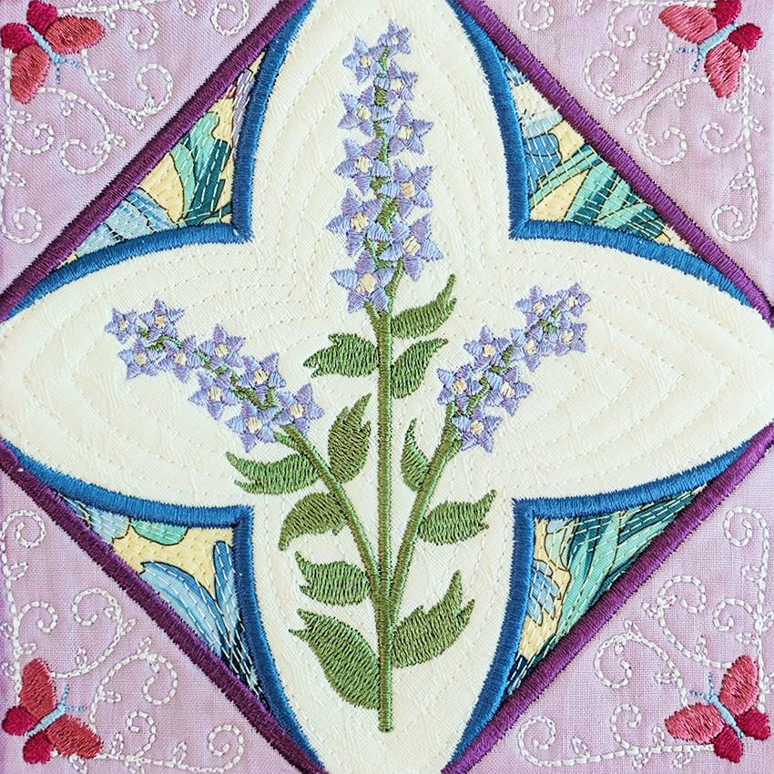 Flower Gallery Cushion and Quilt Blocks In the hoop machine embroidery designs