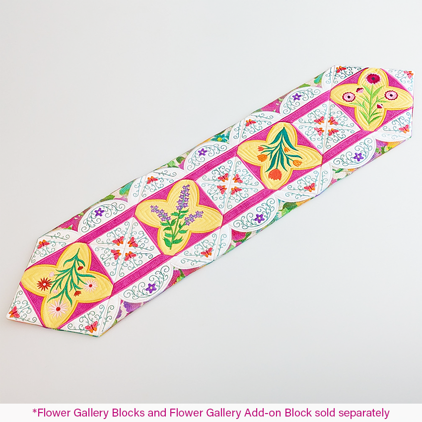 Flower Gallery Add-On Block In the hoop machine embroidery designs