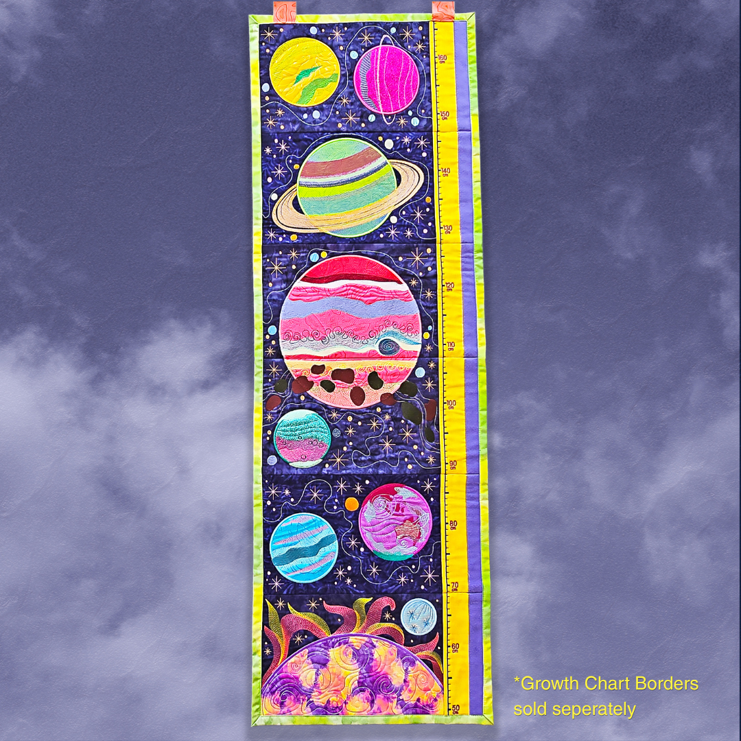 Solar System Hanger In the hoop machine embroidery designs