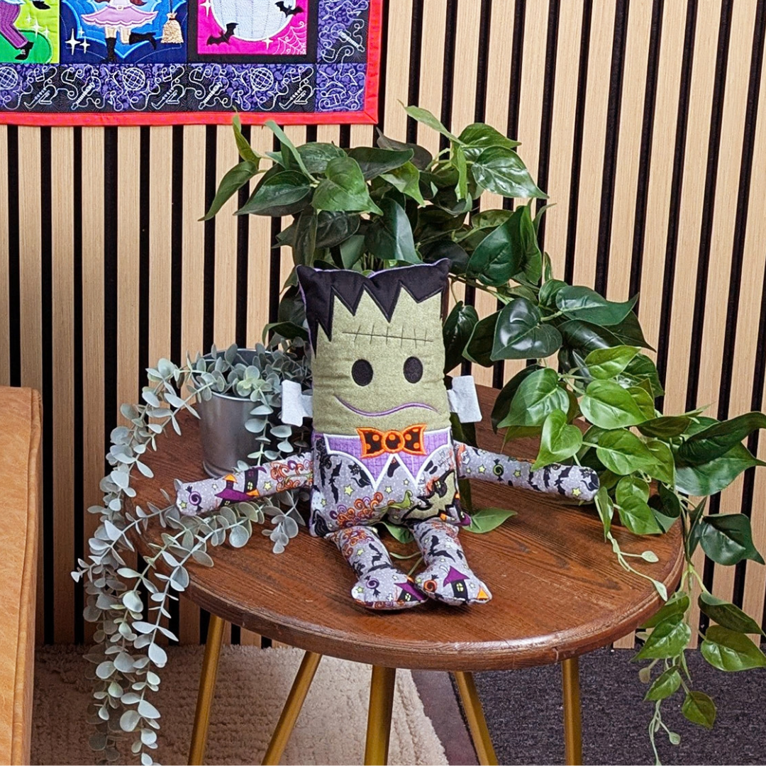 Frankenstein Stuffie In the hoop machine embroidery designs