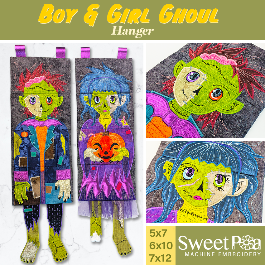 ghoul boy and girl hanger set