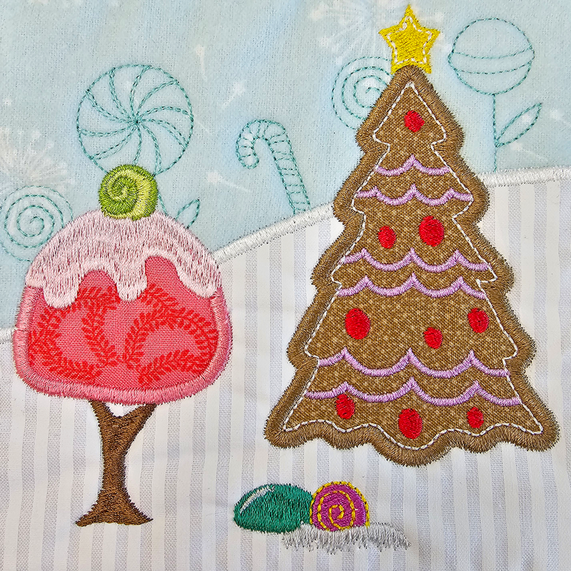 gingerbread quilt candy trees 2