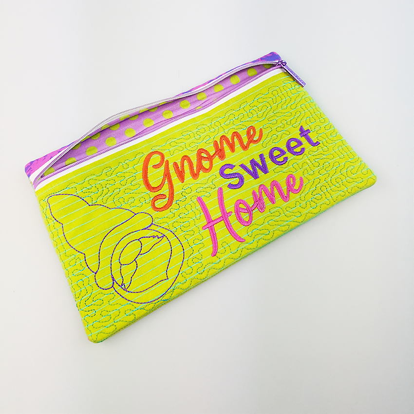 Gnome Sweet Gnome Zipper Purse