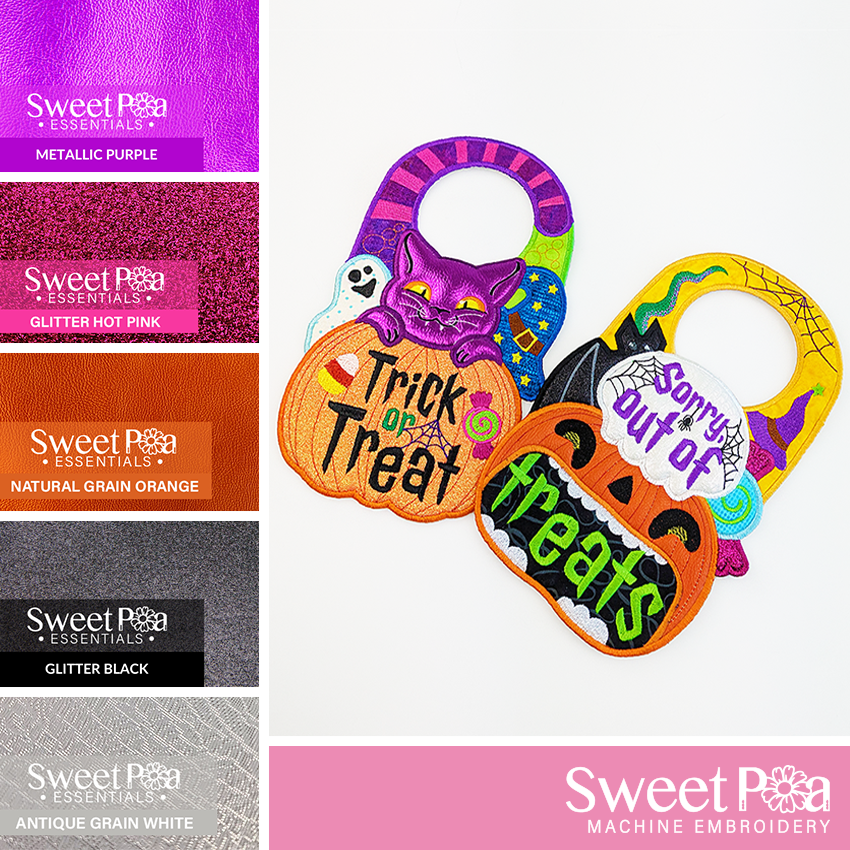 Halloween Doorhangers and Sweet Pea Essentials Used