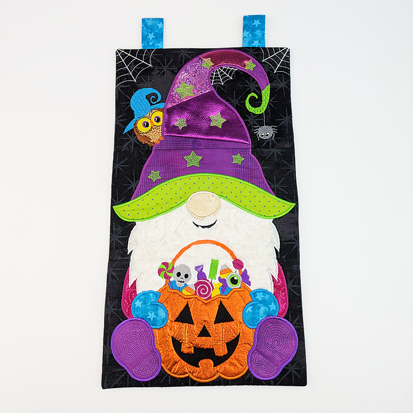 Halloween Gnome Hanger Sweet Pea Machine Embroidery Design ITH