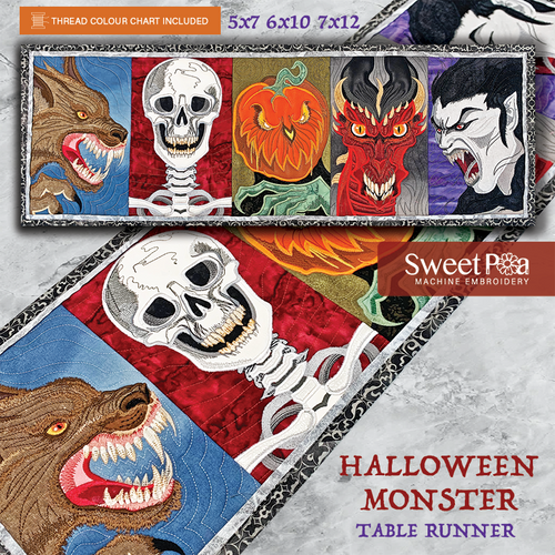 Halloween Monster Table Runner