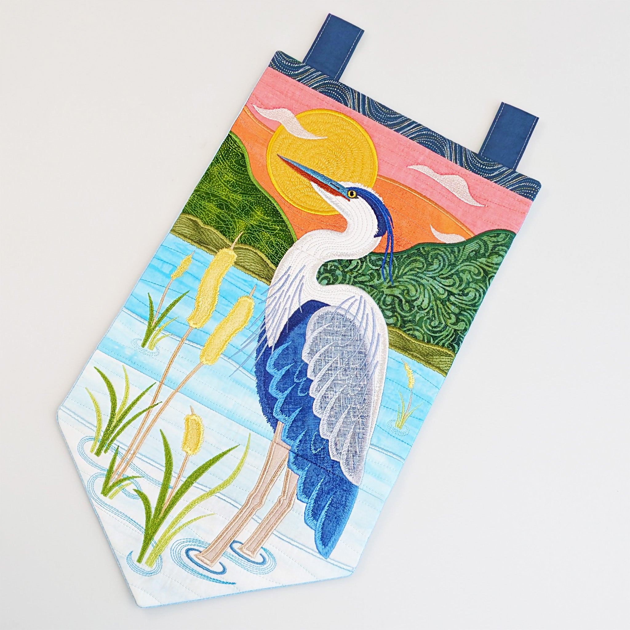Heron Hanger In the hoop machine embroidery designs