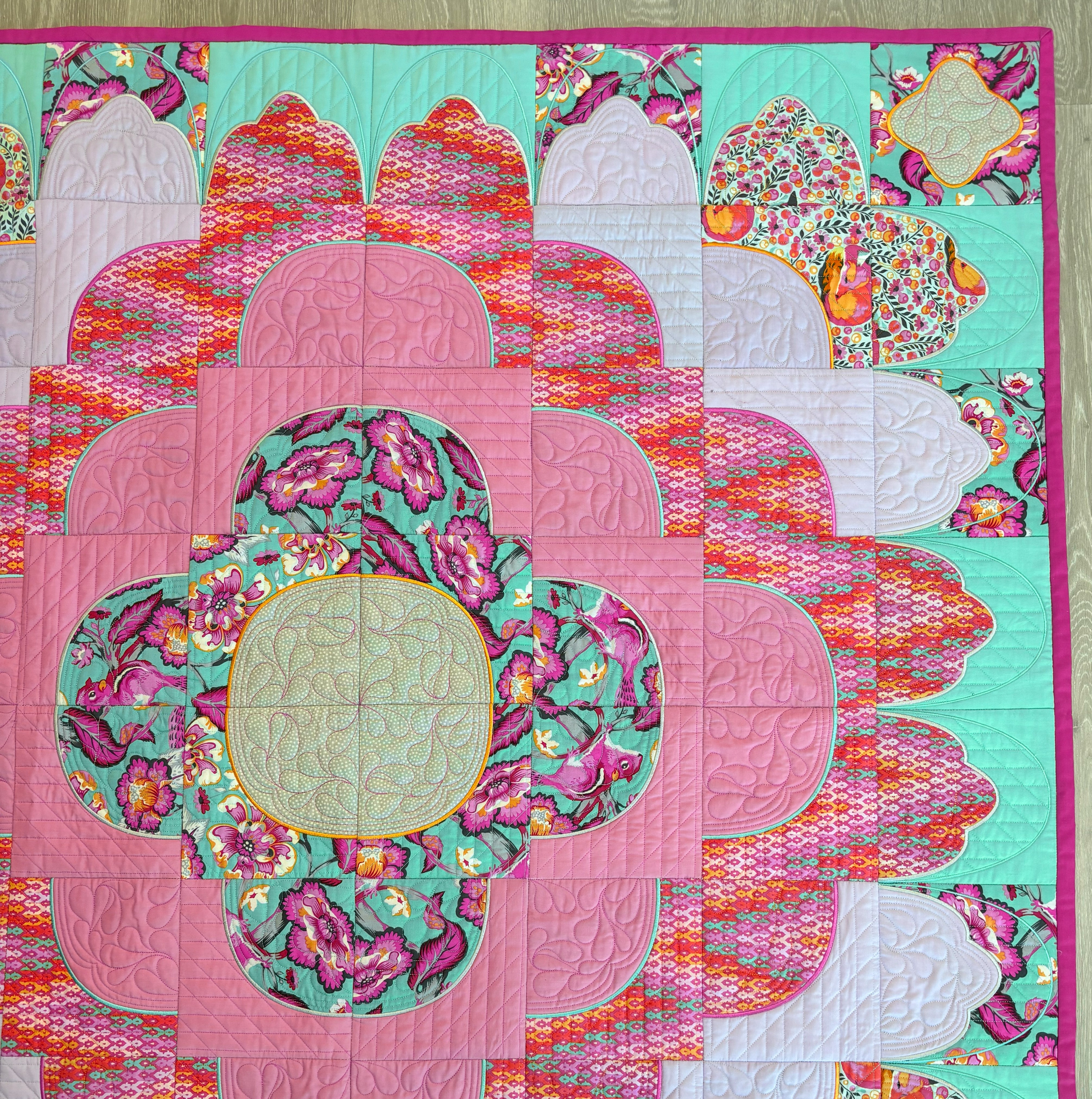 Quarter Circle Quilt 4x4 5x5 6x6 7x7