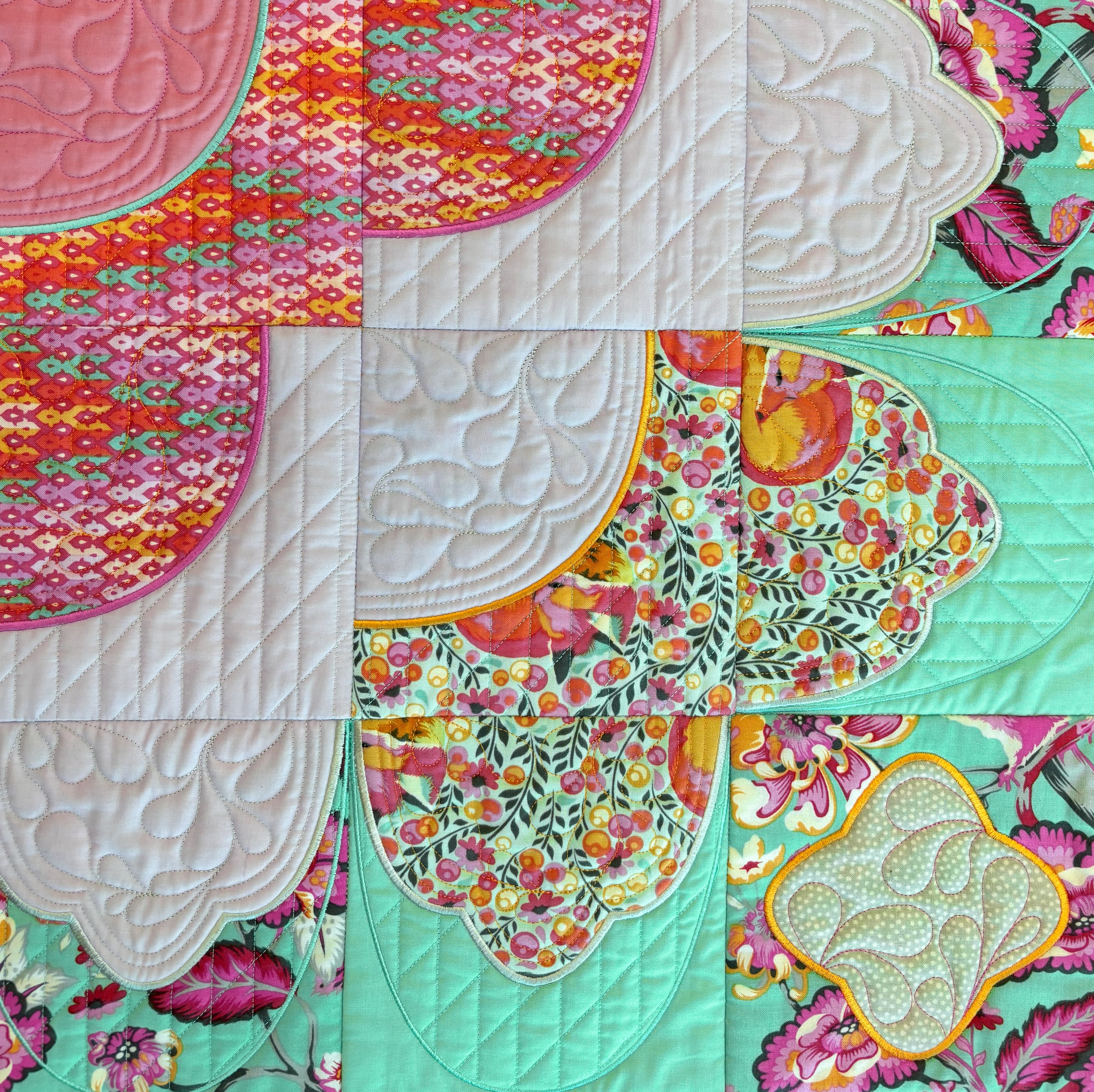 Quarter Circle Quilt 4x4 5x5 6x6 7x7