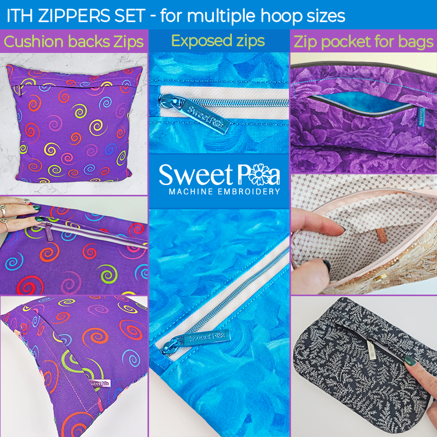 ITH Zippers Set - For Multiple Hoop Sizes