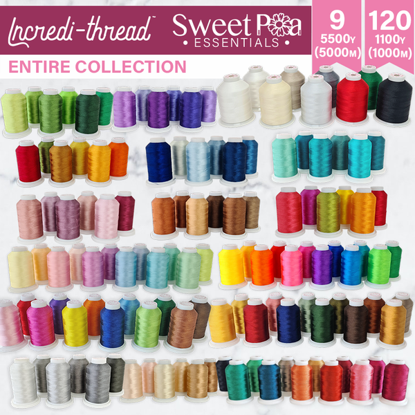 Sweet Pea Incredi-thread™ Entire Collection - Sweet Pea In The Hoop Machine Embroidery Design