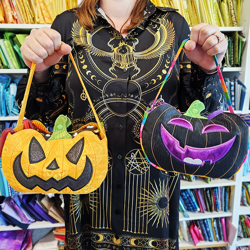 Halloween Trick or Treat baskets styled