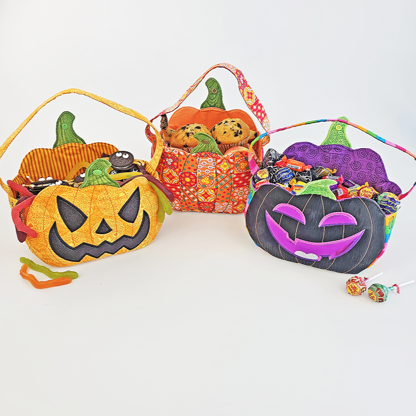 Jack-o-lantern Pumpkin Trick or Treat Basket